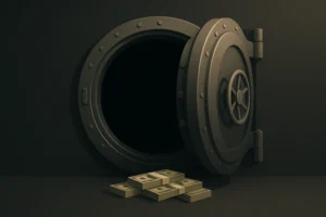 A vault door opening, symbolizing the secrets of how billionaires use trust funds.